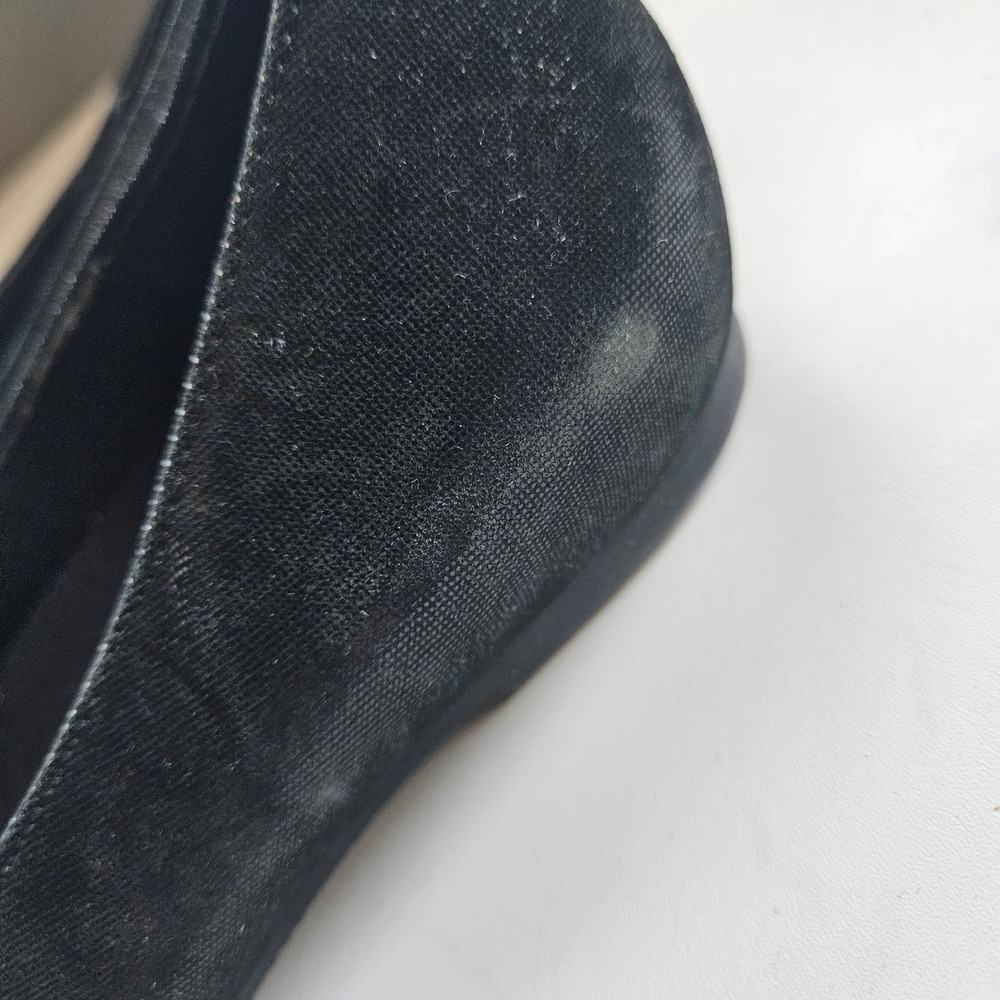 Munro Ballet Flats Women 7M Black Metallic Shimmer Minimalist Formal Hoco Office - Picture 6 of 9